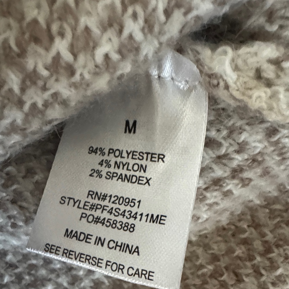 Pink Rose Cream and Tan Plaid Sweater/Jacket. Super soft and cozy. NWT - Picture 7 of 8